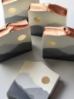 Handmade Scenic Landscape Soap with Copper Top – Perfect Gift from UAE